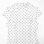 Elegant Polka-Dot Print Round-Neck Maxi Dress