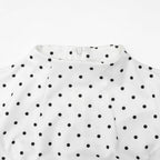 Elegant Polka-Dot Print Round-Neck Maxi Dress