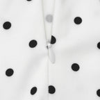 Elegant Polka-Dot Print Round-Neck Maxi Dress