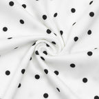 Elegant Polka-Dot Print Round-Neck Maxi Dress