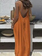 Midnight Whisper Backless Lounge Dress