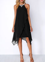 Embellished Chiffon Party Dress - side view