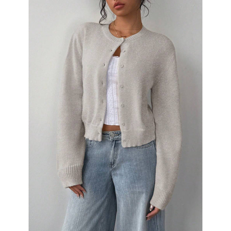 CHIC LONG SLEEVED KNITTED SWEATER