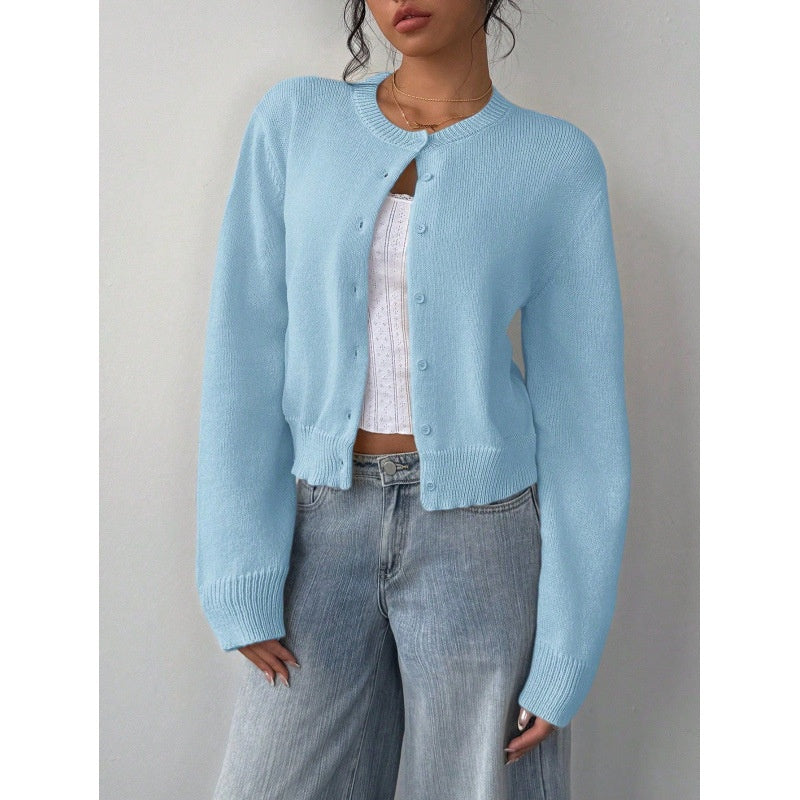 CHIC LONG SLEEVED KNITTED SWEATER