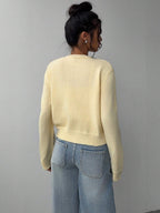 CHIC LONG SLEEVED KNITTED SWEATER