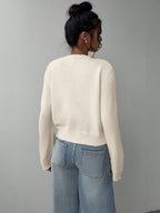 CHIC LONG SLEEVED KNITTED SWEATER