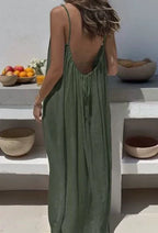 Midnight Whisper Backless Lounge Dress