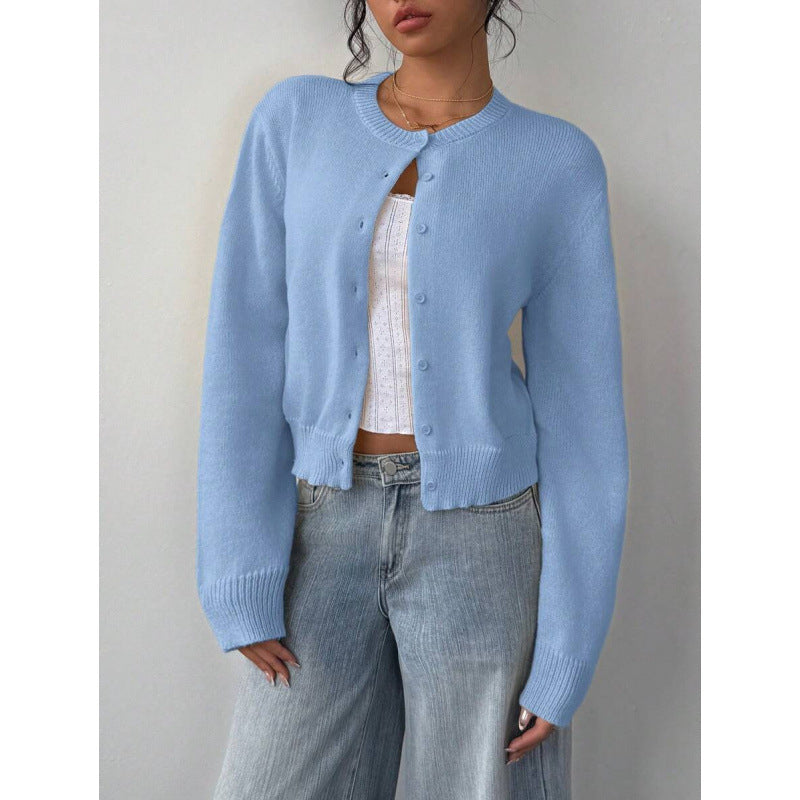 CHIC LONG SLEEVED KNITTED SWEATER