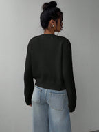 CHIC LONG SLEEVED KNITTED SWEATER