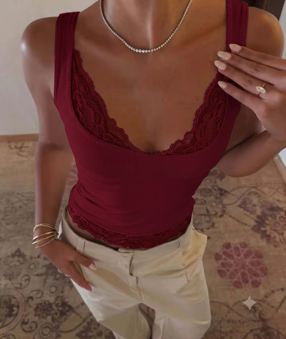 Camille lace tank top