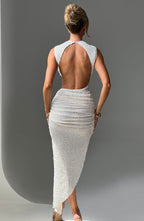 Serene High-Neck Midi Dress