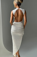 Serene High-Neck Midi Dress