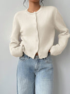 CHIC LONG SLEEVED KNITTED SWEATER