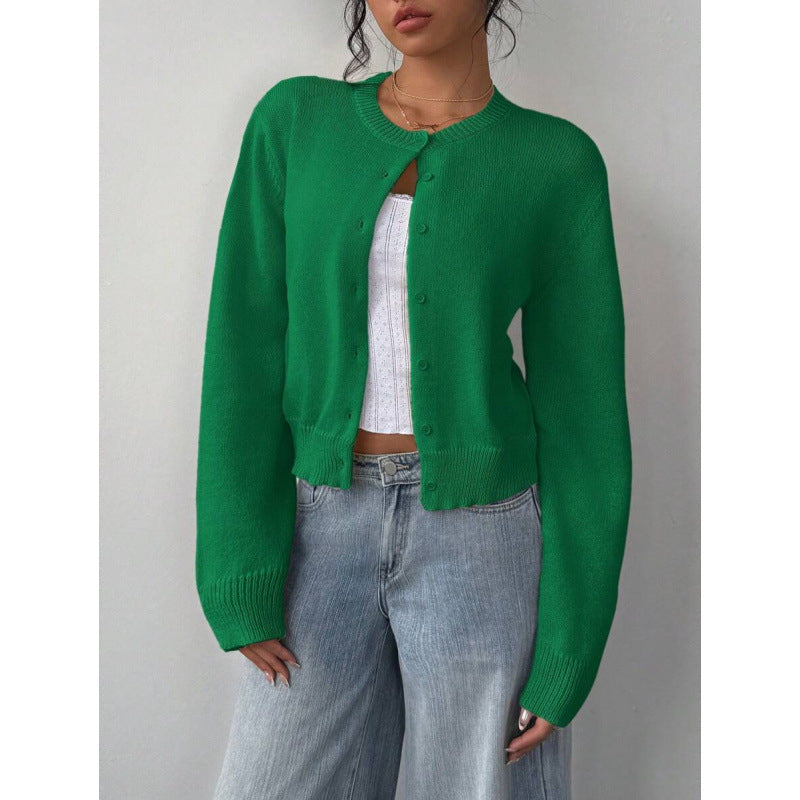 CHIC LONG SLEEVED KNITTED SWEATER