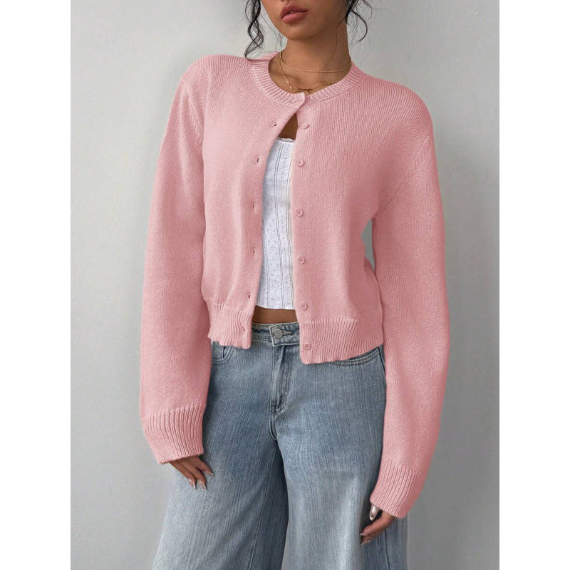 CHIC LONG SLEEVED KNITTED SWEATER